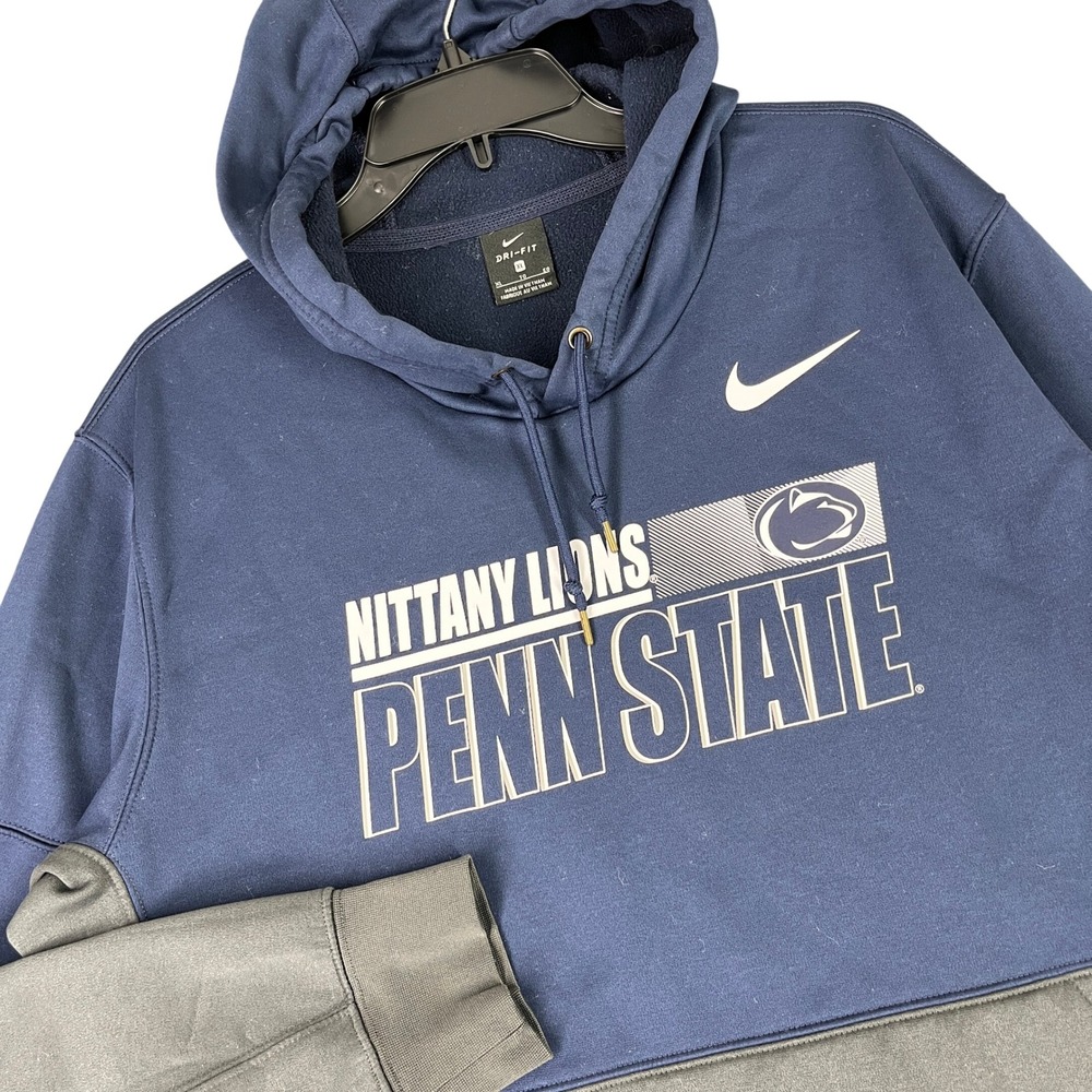 Penn State Nike Hoodie Nittany Lions Colorblock Fleece Game Day Mens XL